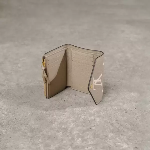 Dompet LOUIS VUITTON LV VICTORINE ECLIPSE EMPREINTE BEIGE TRIFOLD WALLET 100% ORIGINAL