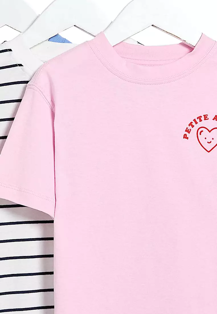 3pk Cotton-Rich Print T-Shirts