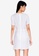ZALORA BASICS white Short Sleeve Drape Front Dress AA1F8AA7A26579GS_2