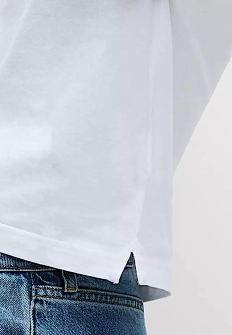 Pure Cotton Crew Neck Boxy T-Shirt