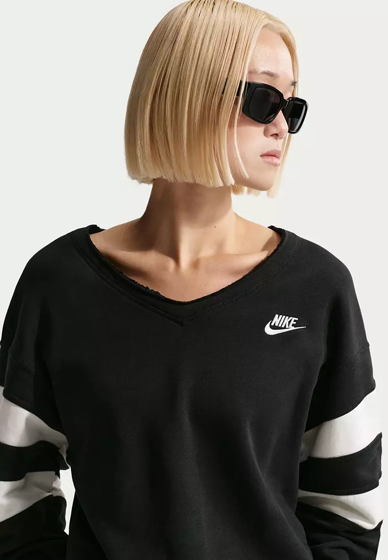 Sportswear Club Fleece Oversized V-Neck Sweatshirt