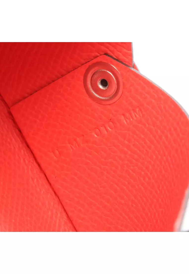 Pre-Loved Hermès Calvi Verso Rouge Venetian coin purse Veau epsom Red brown silver hardware U stamp