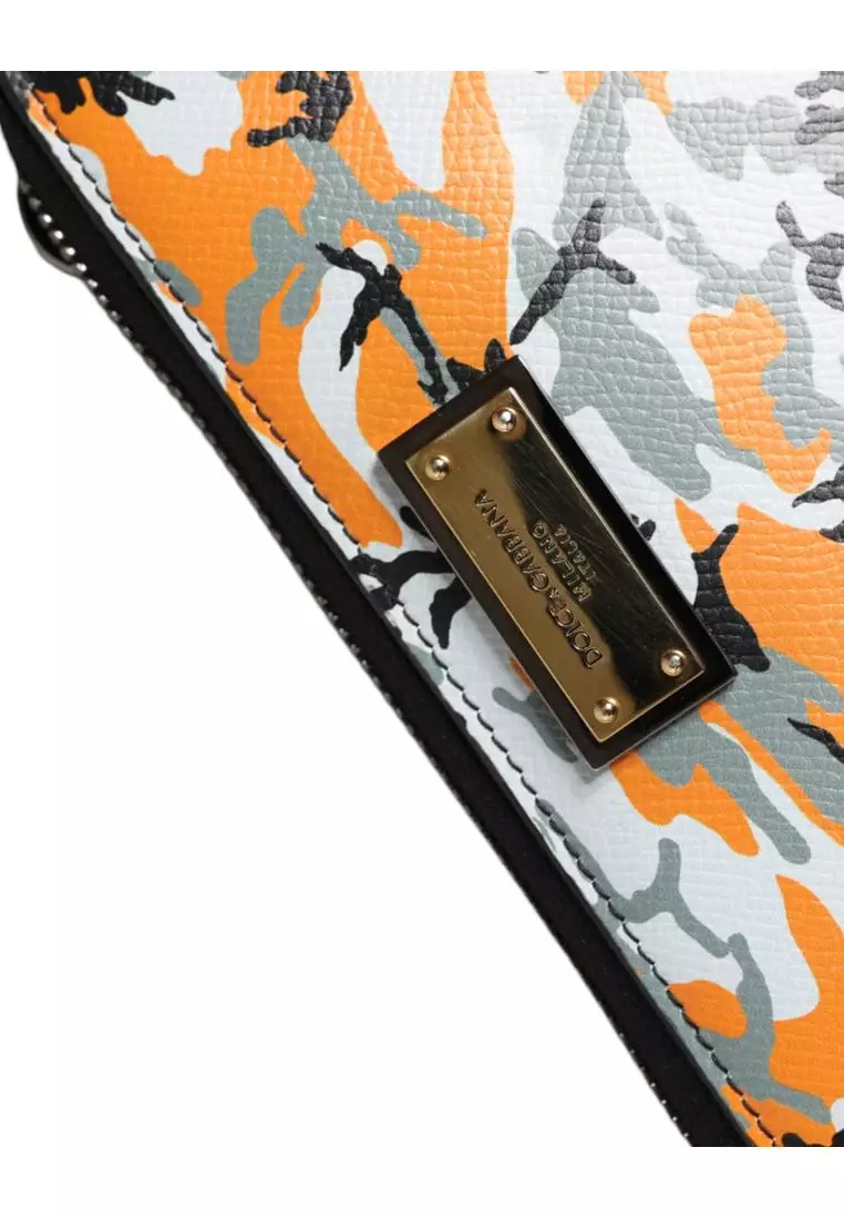 Dolce & Gabbana Multicolor Camouflage Print Leather Metal Airpods Case main image 0