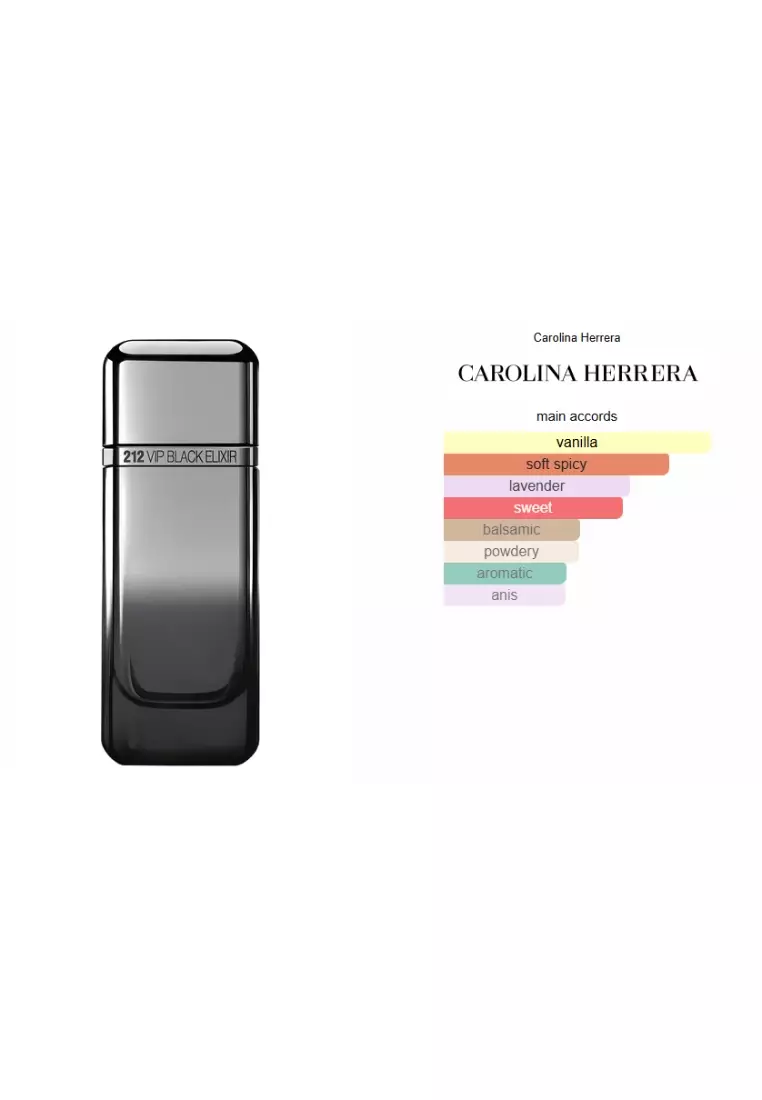 Carolina Herrera 212 VIP Black Elixir Man EDP Elixir - 100 ML (Parfum Pria)