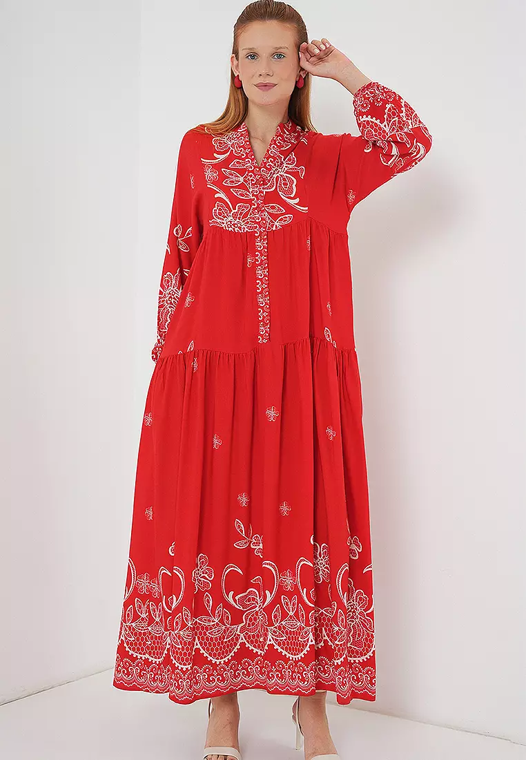 Modest Printed Maxi Dress