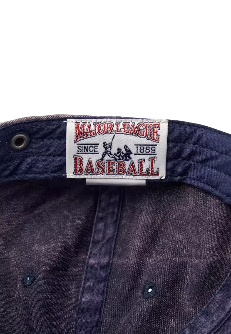 Jual MLB Korea Heavy Washing Unstructured Ball Cap - LA Navy