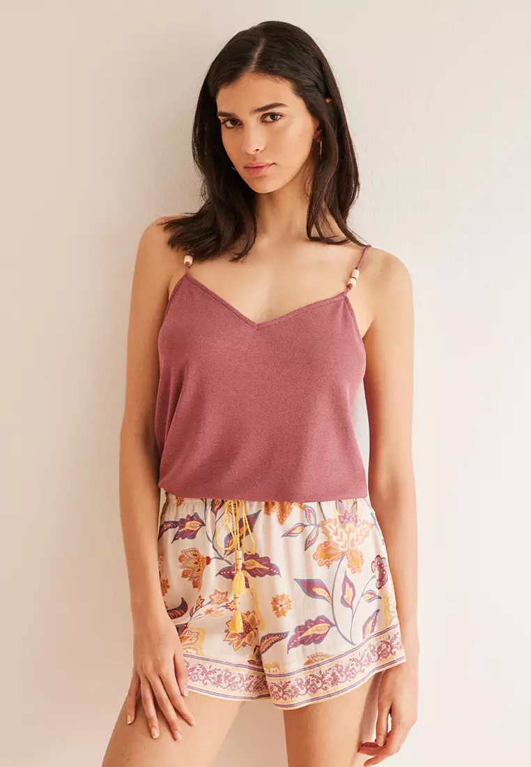 Paisley Print Viscose Shorts