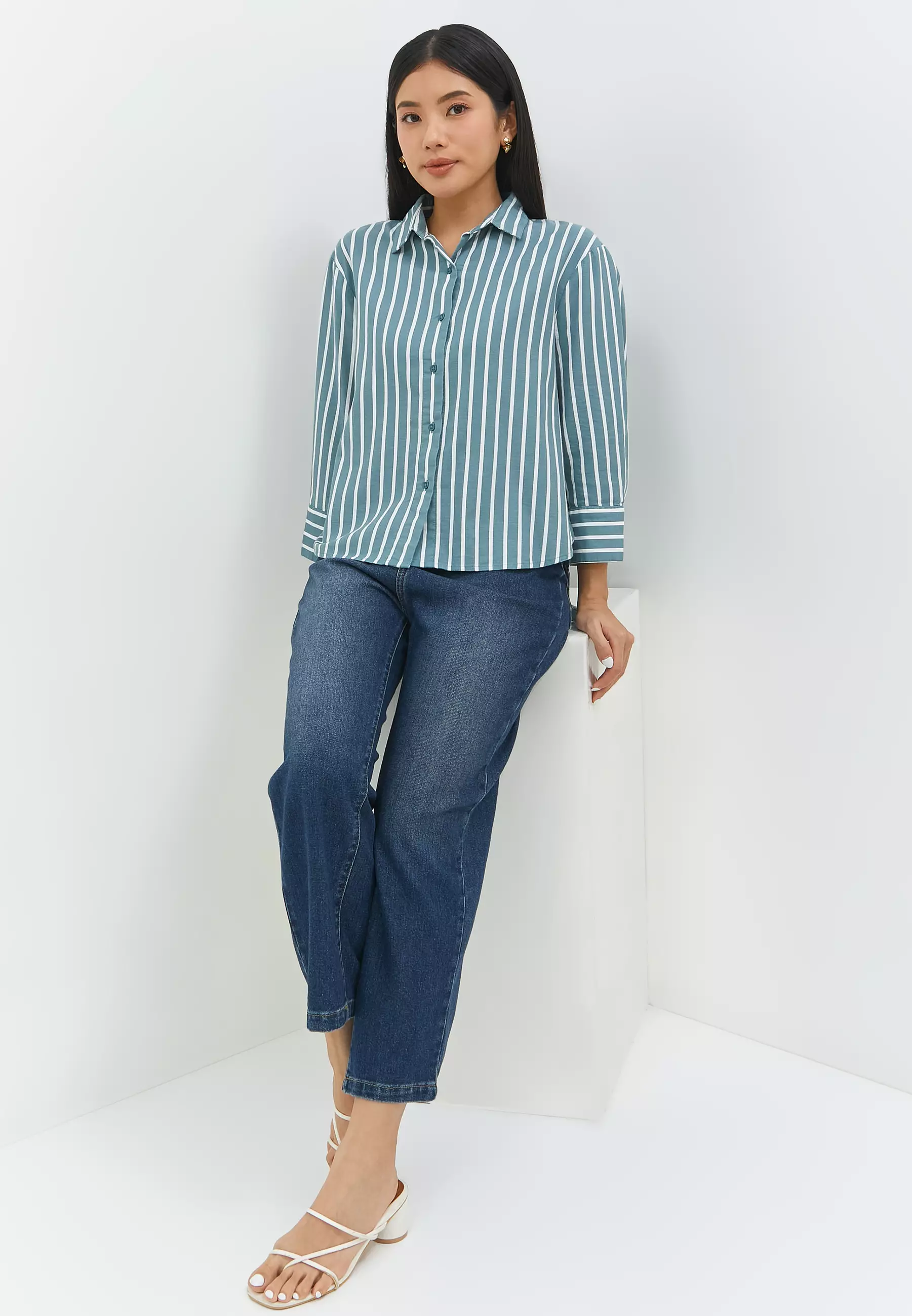 Suzy Green Stripe Shirt (G.13144)