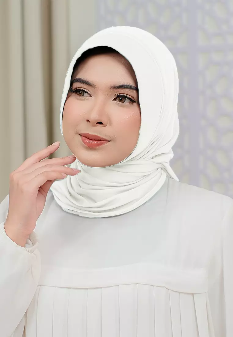 HIJAB INSTAN SOFTPAD AMEENA - BROKEN WHITE
