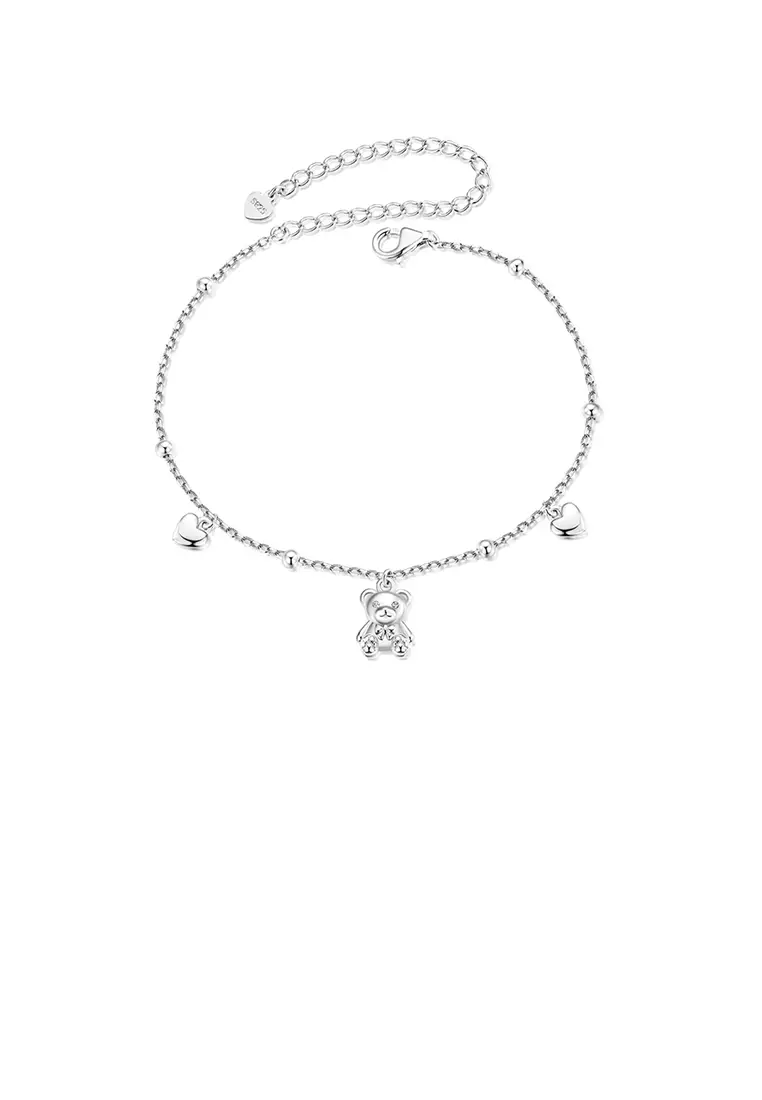 Pure silver charm bracelet shop