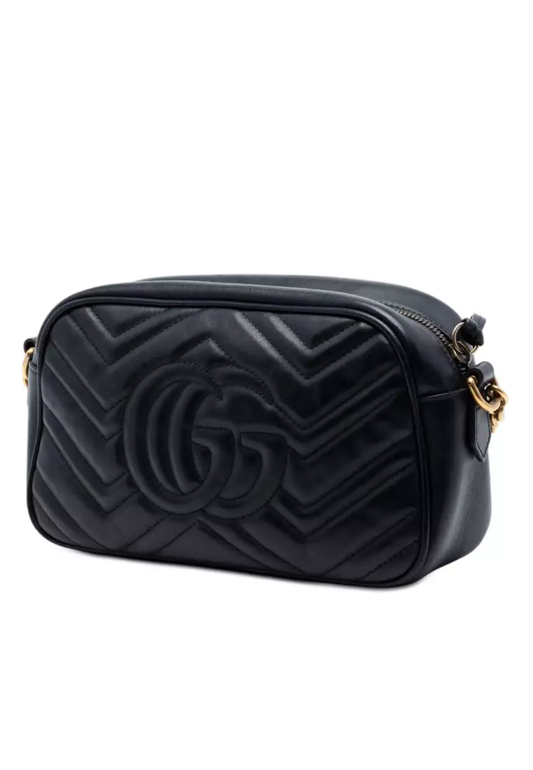 Pre-Loved Gucci Small Gg Marmont Matelasse Calfskin Crossbody