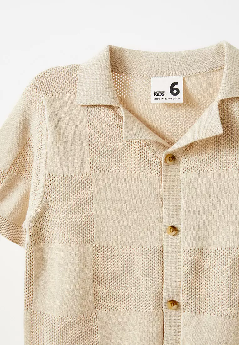 Knitted Short Sleeve Shirt