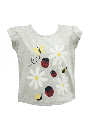 Curiosity Fashion grey Curiosity 4D Ladybird T-Shirt for Girls D8C46KA4C155EEGS_1