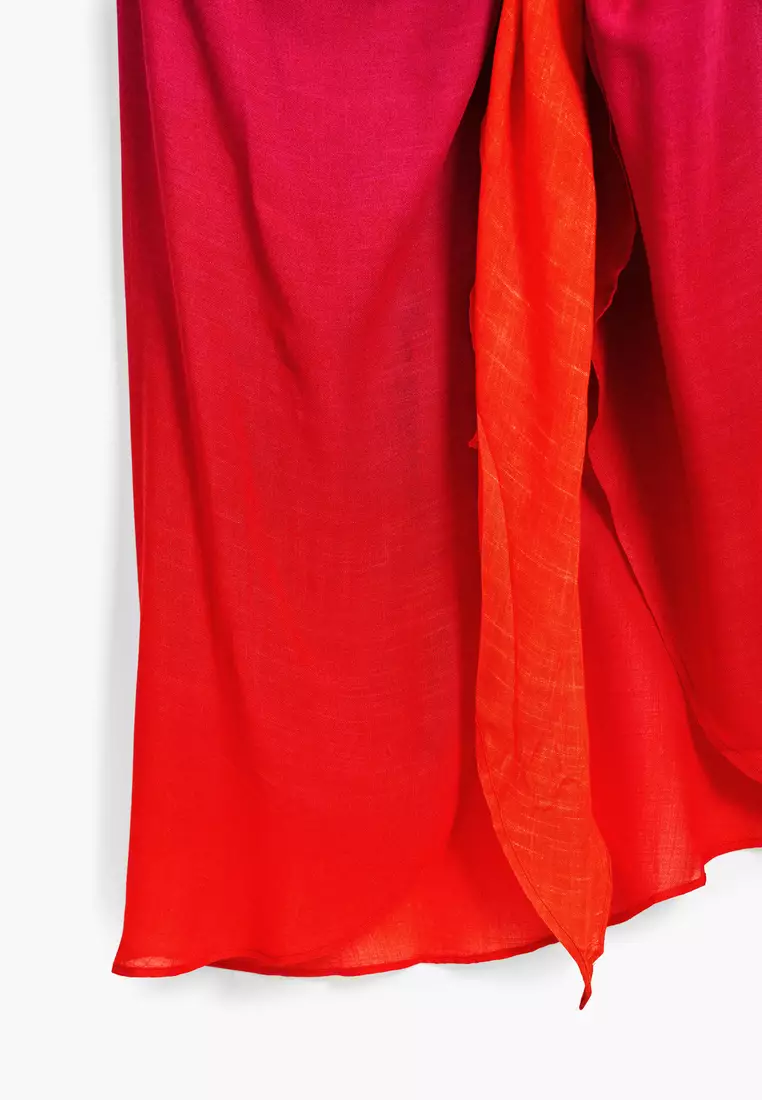 Gradient sarong skirt