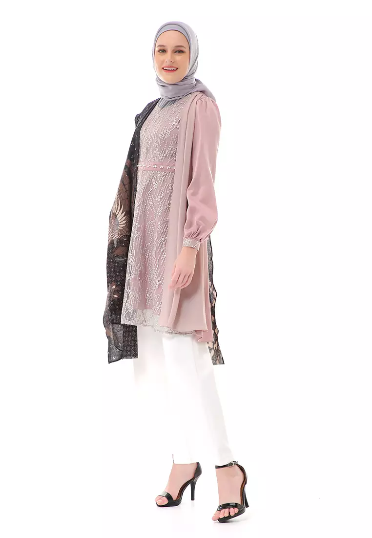 Yuvika Tunik Couple Long Sleeve Atasan Premium Quality - Brownie