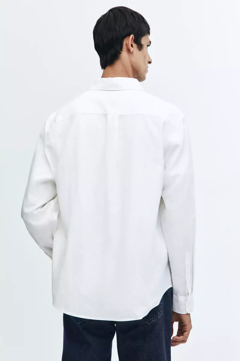 Regular Fit Linen-blend shirt