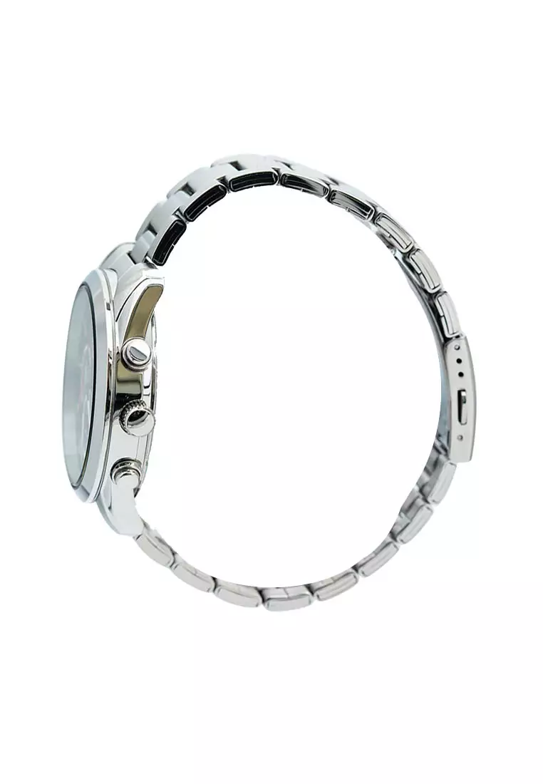 Jam Tangan Pria Alba Original Garansi Resmi AT3H67 AT3H67X1 Strap Stainless Steel Silver Chronograph