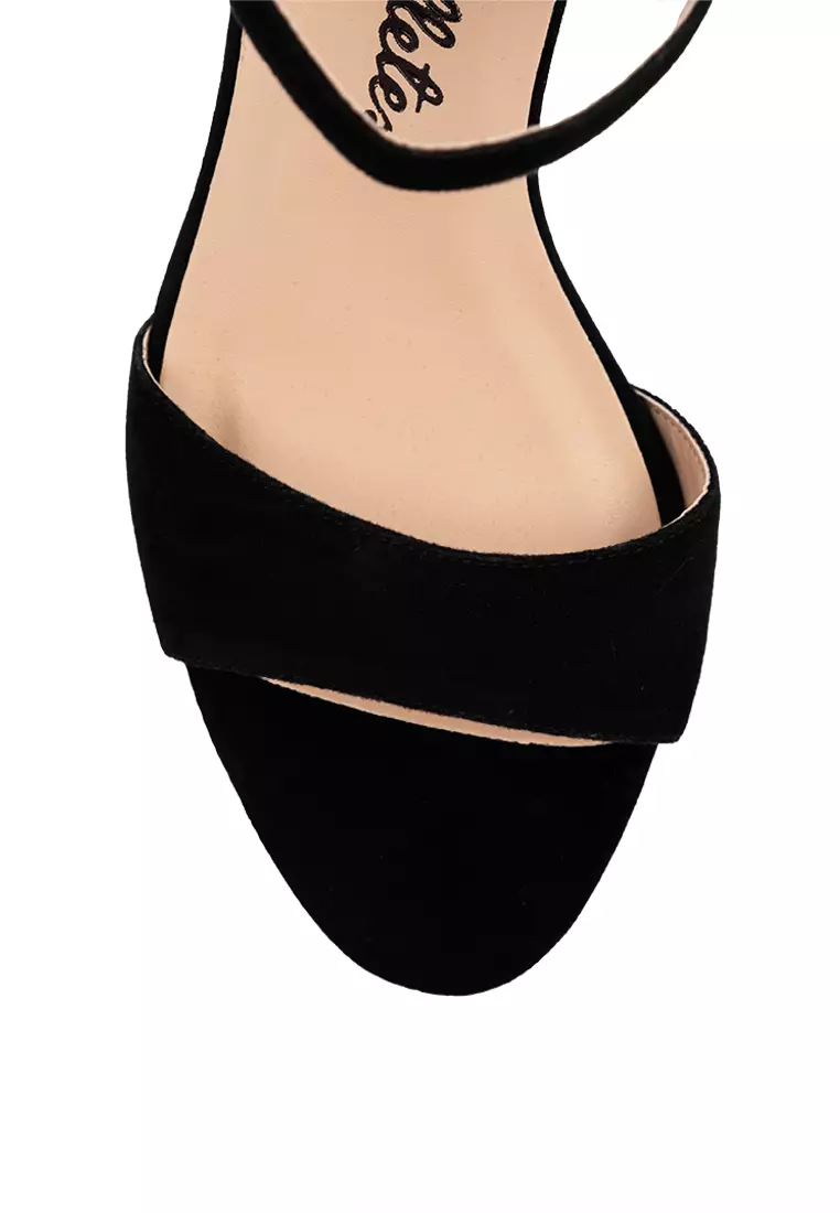 Suede Ankle Strap Heels