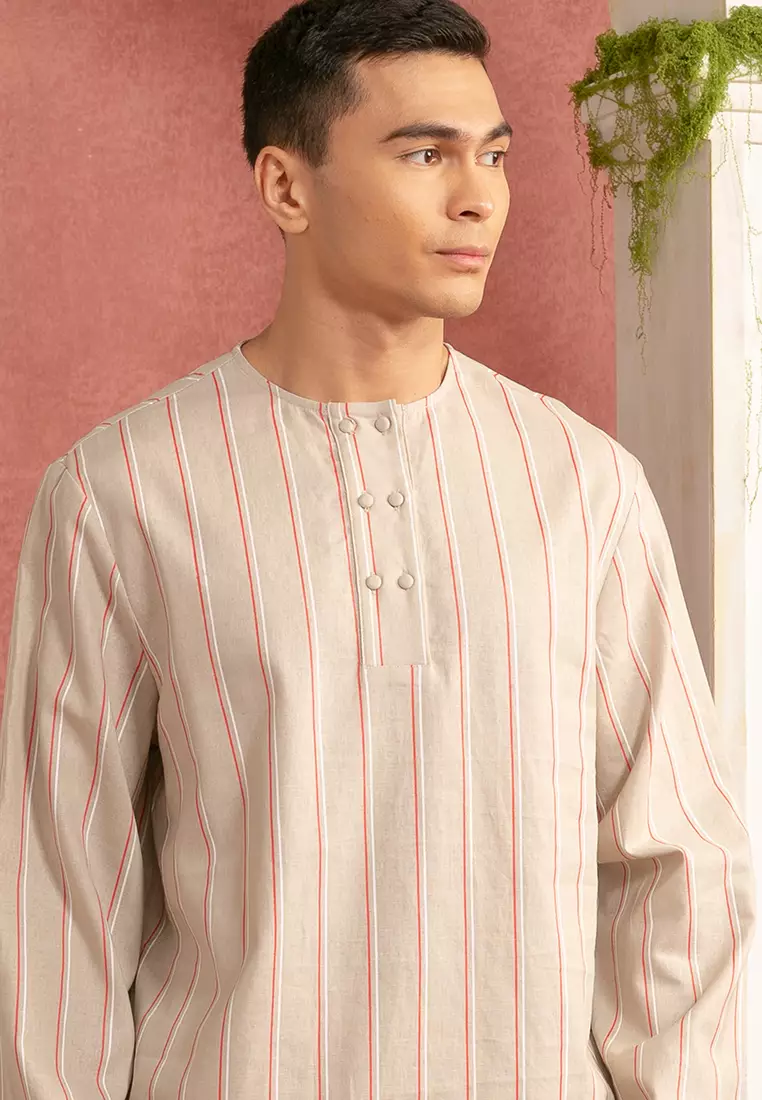 Linen Men's Striped Shirt