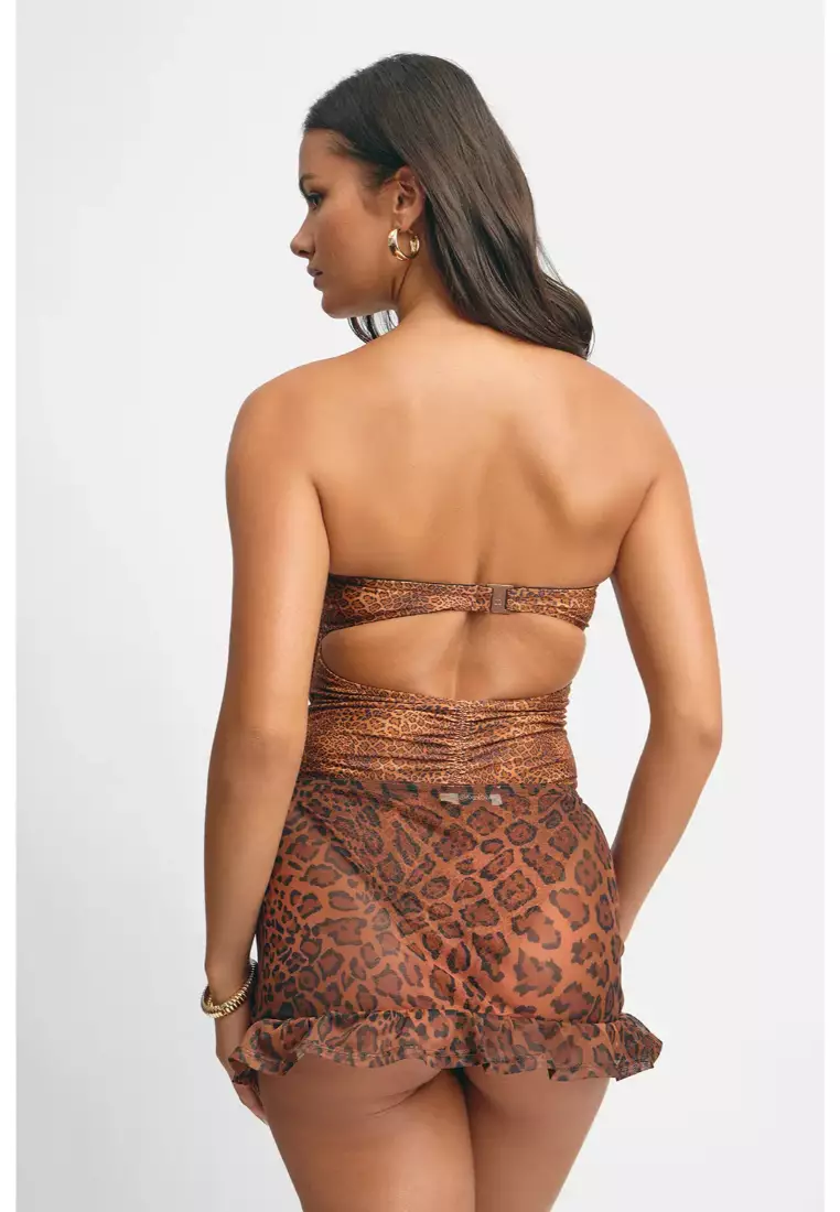 Polly Skirt / Leopard Mesh