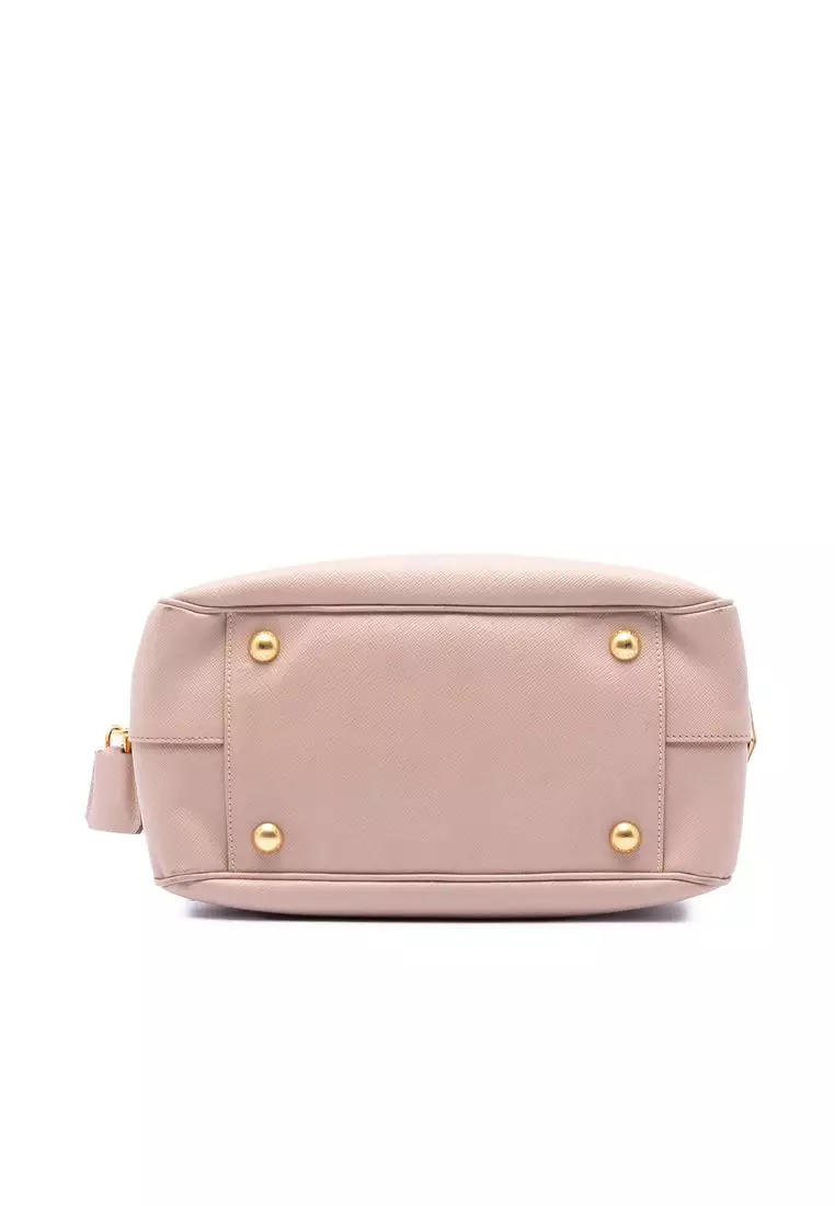 Pre-Loved Prada Small Saffiano Square Bauletto Satchel