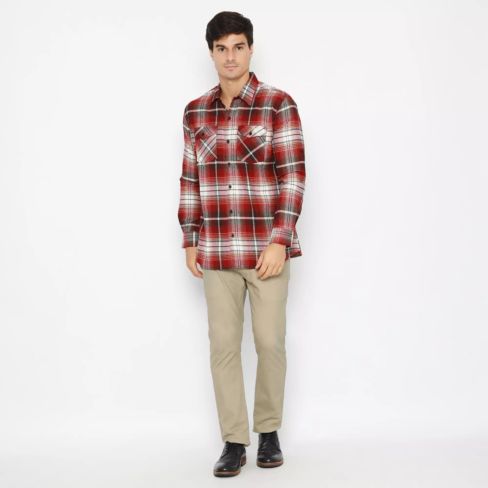 Platini Kemeja Flanel Pria Lengan Panjang 76234