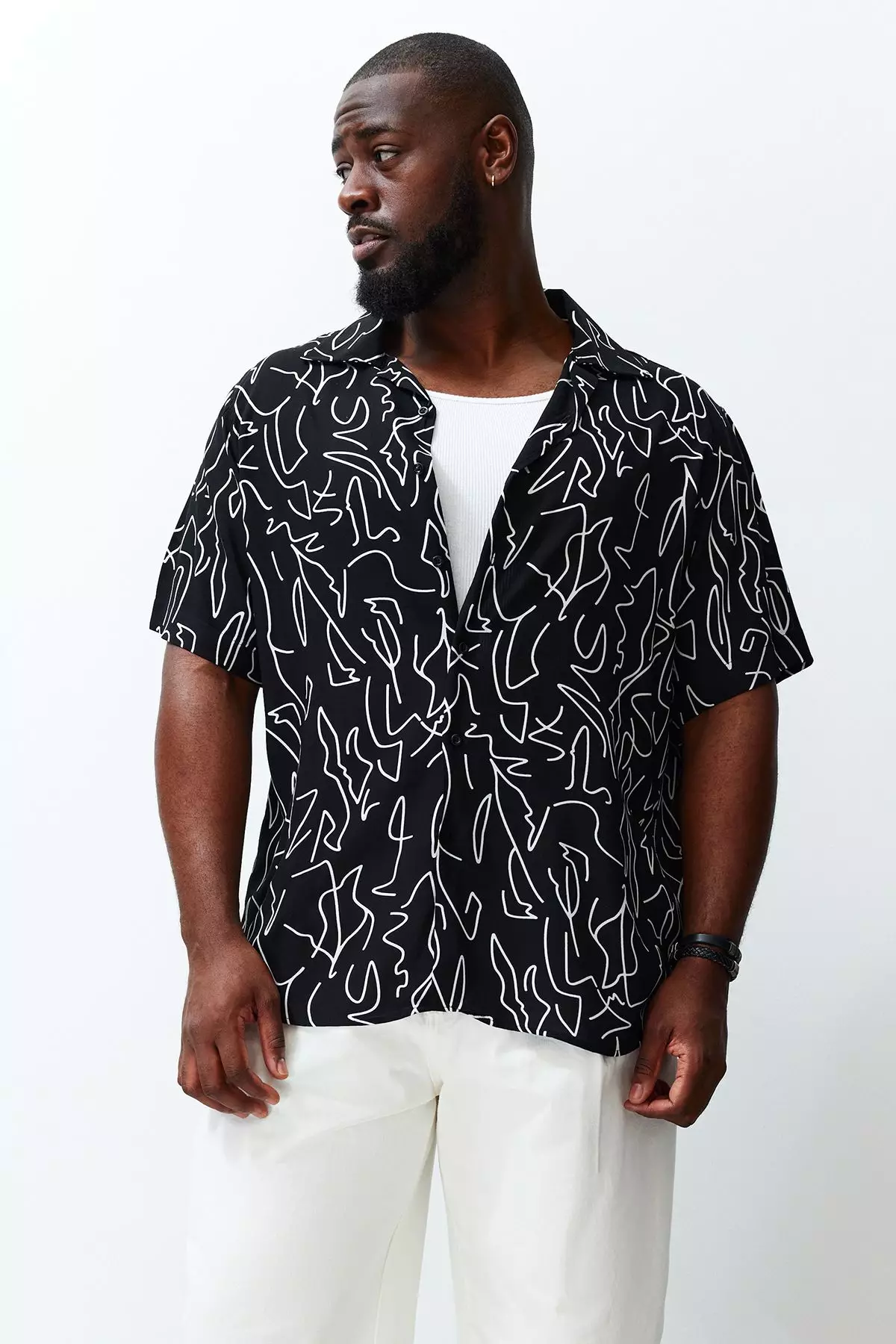 Plus Size Printed Summer Casual Shirt