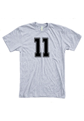 MRL Prints grey Number Shirt 11 T-Shirt Customized Jersey 22273AAA8CCD49GS_1