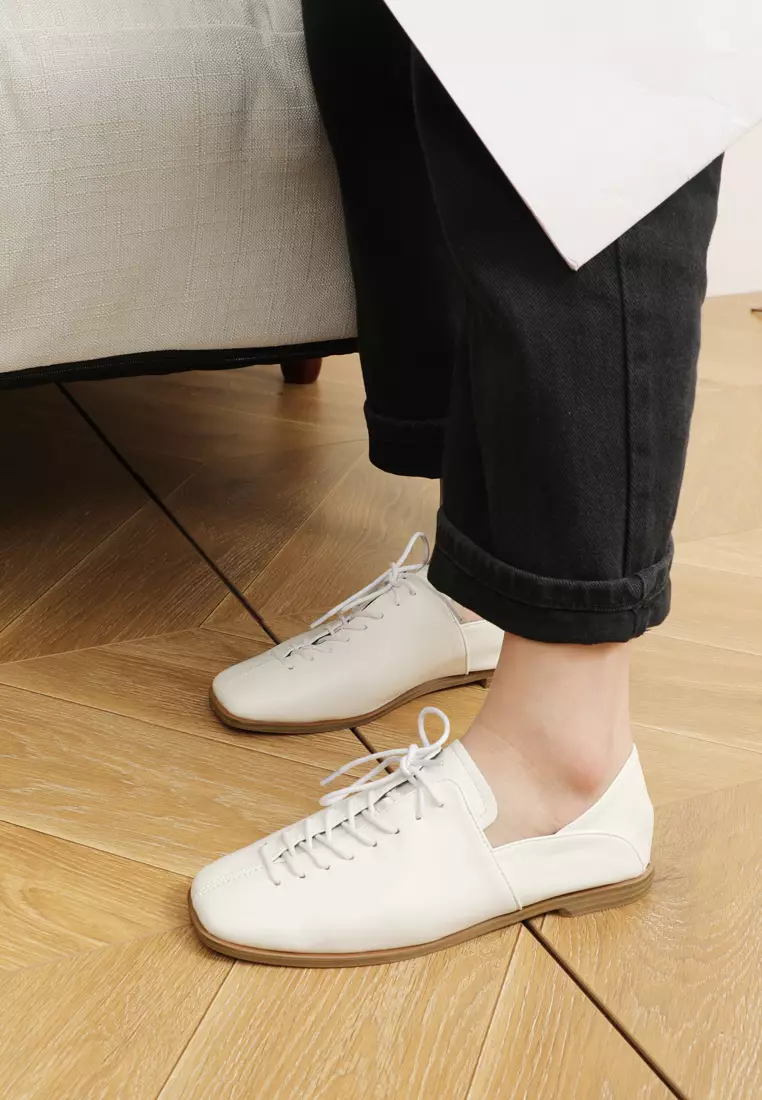 Leather Lace Up Loafers TH-R6-1