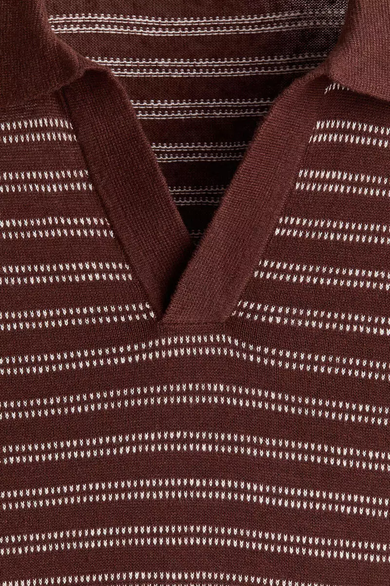 Regular Fit Linen-blend polo shirt