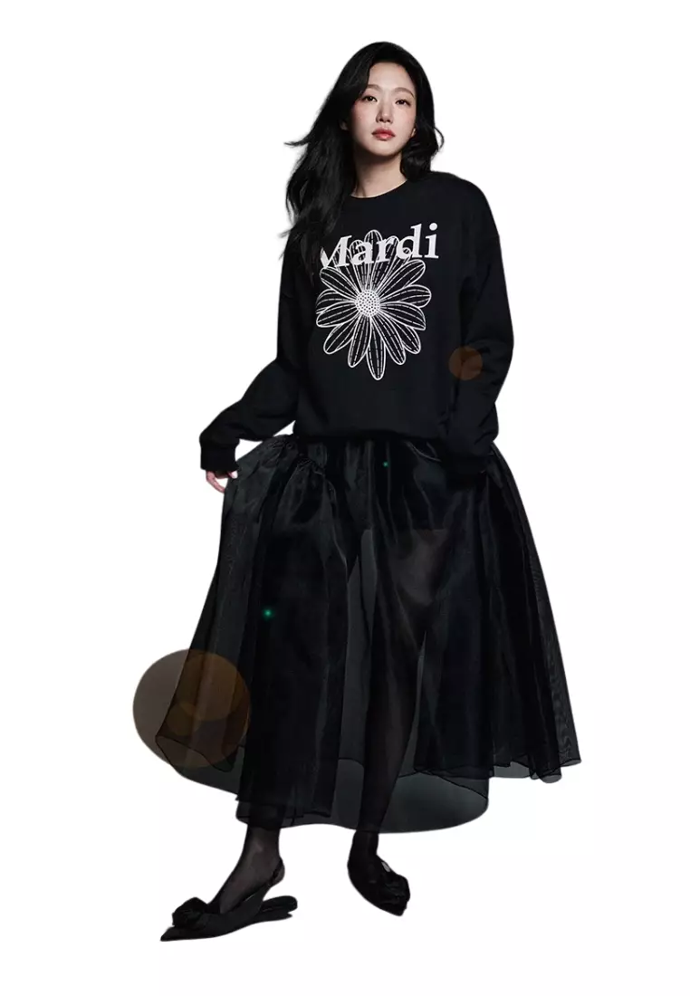 Sweatshirt Flowermardi - Black White