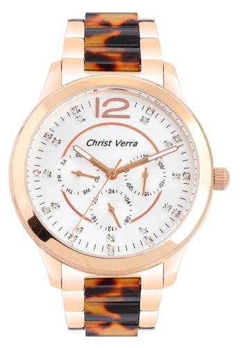 Christ Verra Multifunction Men’s Watch CV 67168G-15 SLV/RG White Silver Rose Gold Stainless Steel