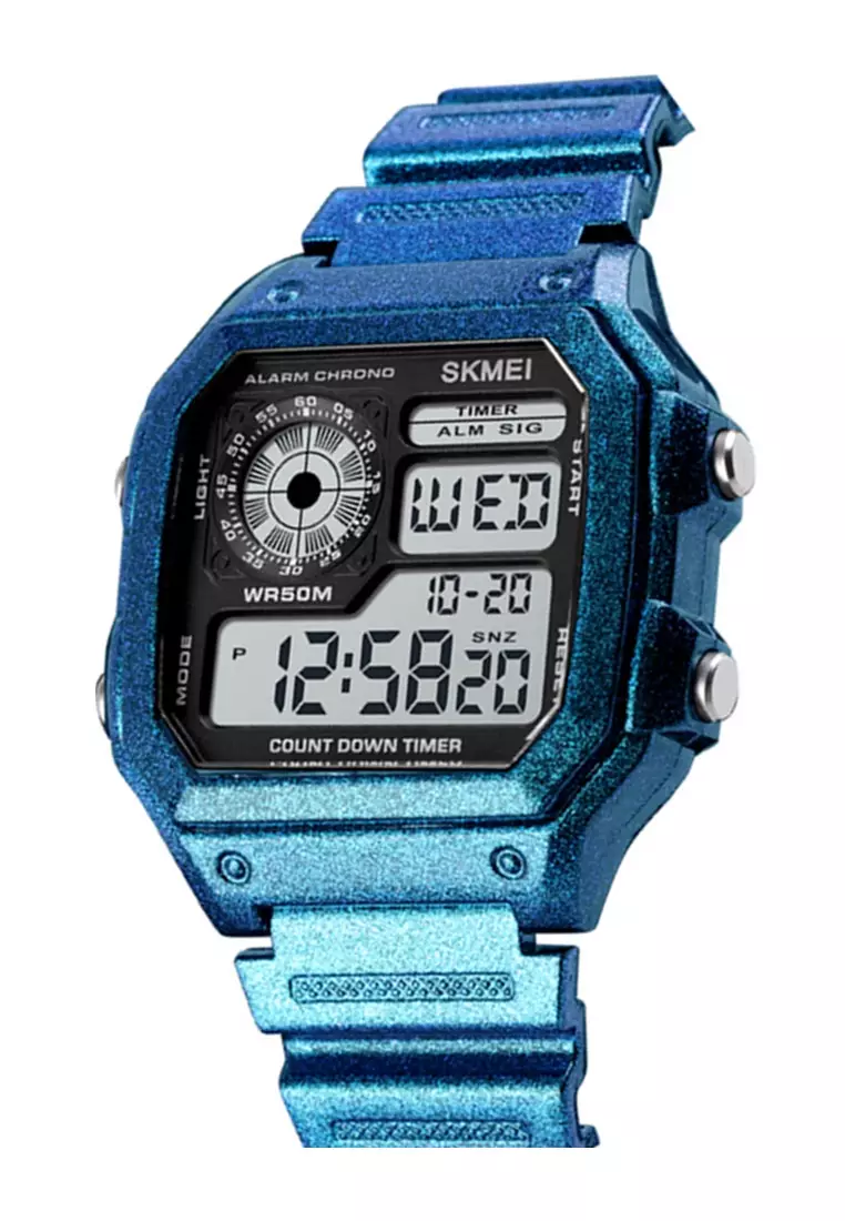 Jam Tangan Casual Digital Pria Stopwatch Waterproof Many Function Strap Tali Material Silicone JK91 ORIGINAL