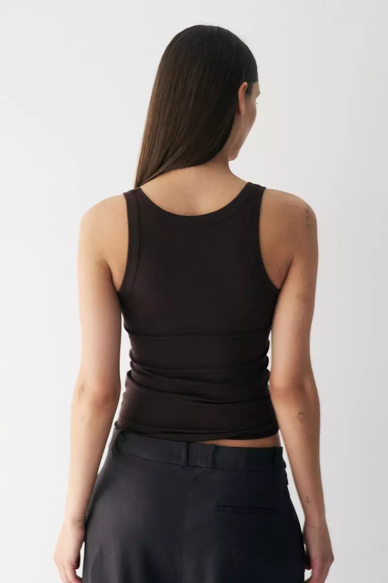 Cooling Slim Fit Ribbed vest top