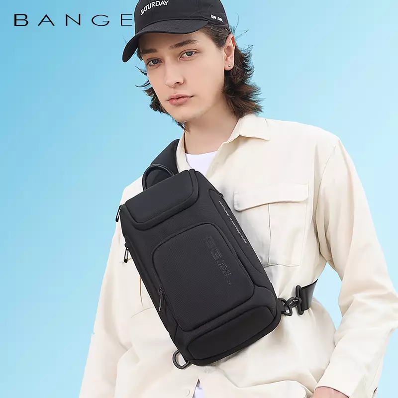 Bange BG7565 Tas Selempang Sling Bag Pria - BLACK