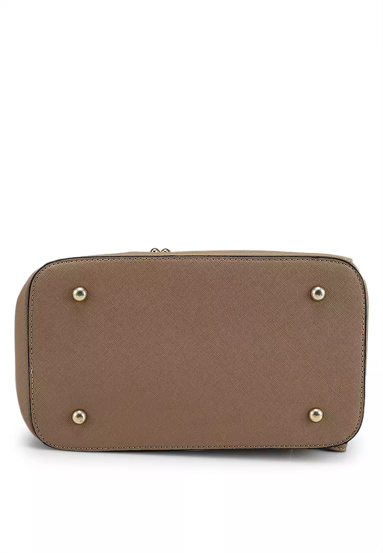 Saffiano Backpack With Flap Over