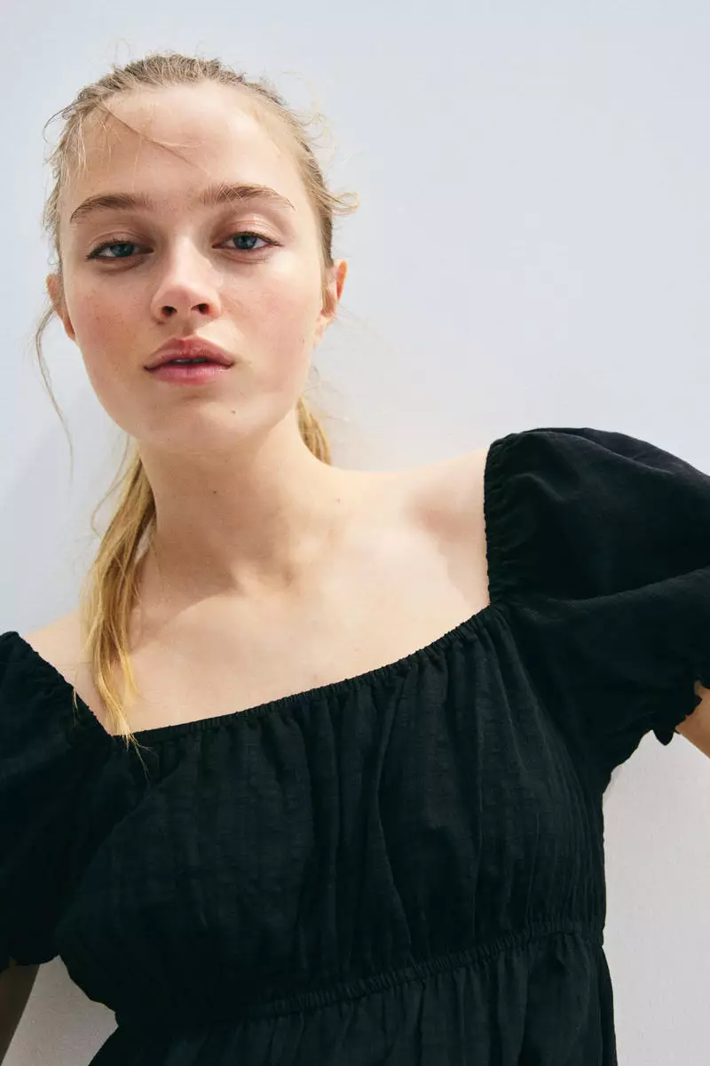 Frill-trimmed dress
