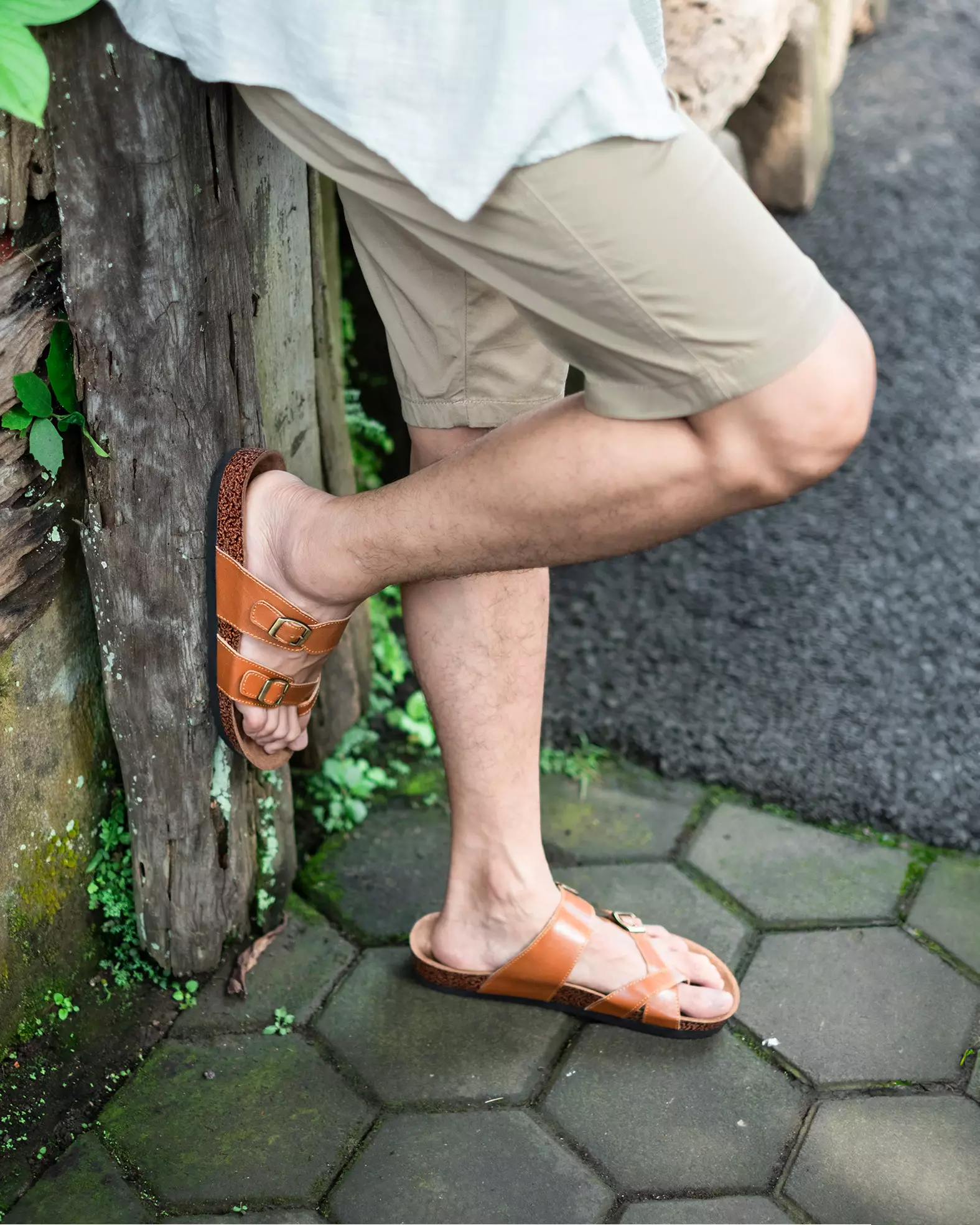 Marhadi Sendal Pria Sandal Kulit Asli Genuine Leather - Merake Tan