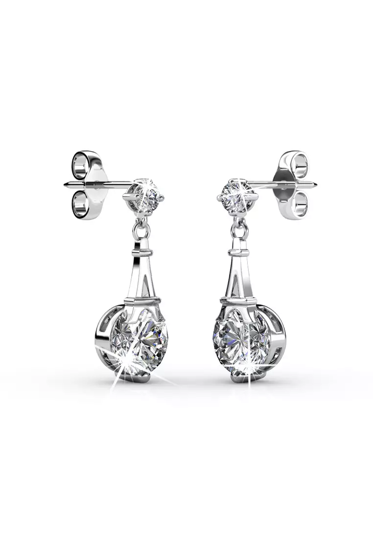 Paris Earrings WG - Anting Crystal  by Her Jewellery