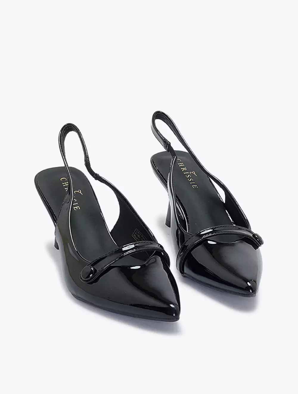 Payless Chrissie Womens Skye Sling Back Heels - Black_04