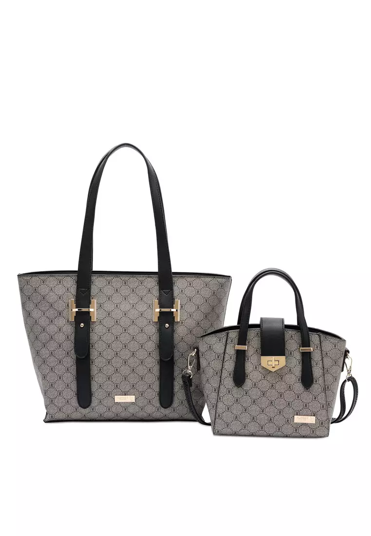 Women's 3 in 1 Bag - Tote Bag & Top Handle Bag & Wallet