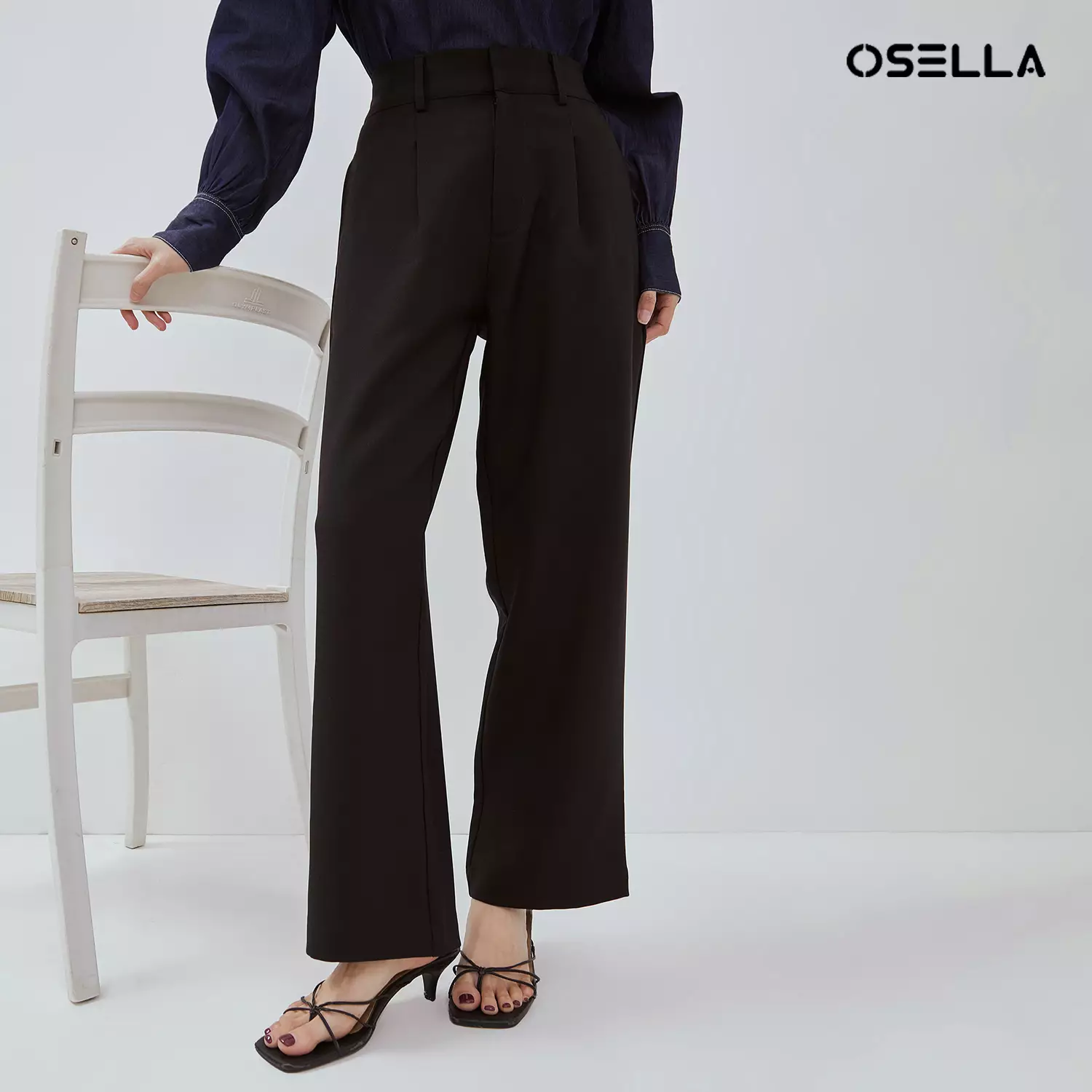 [NEW] Osella Kimmy Wide Leg High-Waist Trousers 2181500543 | Celana Panjang Wanita