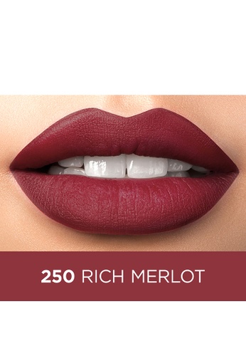 Shop Loréal Paris Color Riche Mattes 250 Rich Merlot Matte Lipstick