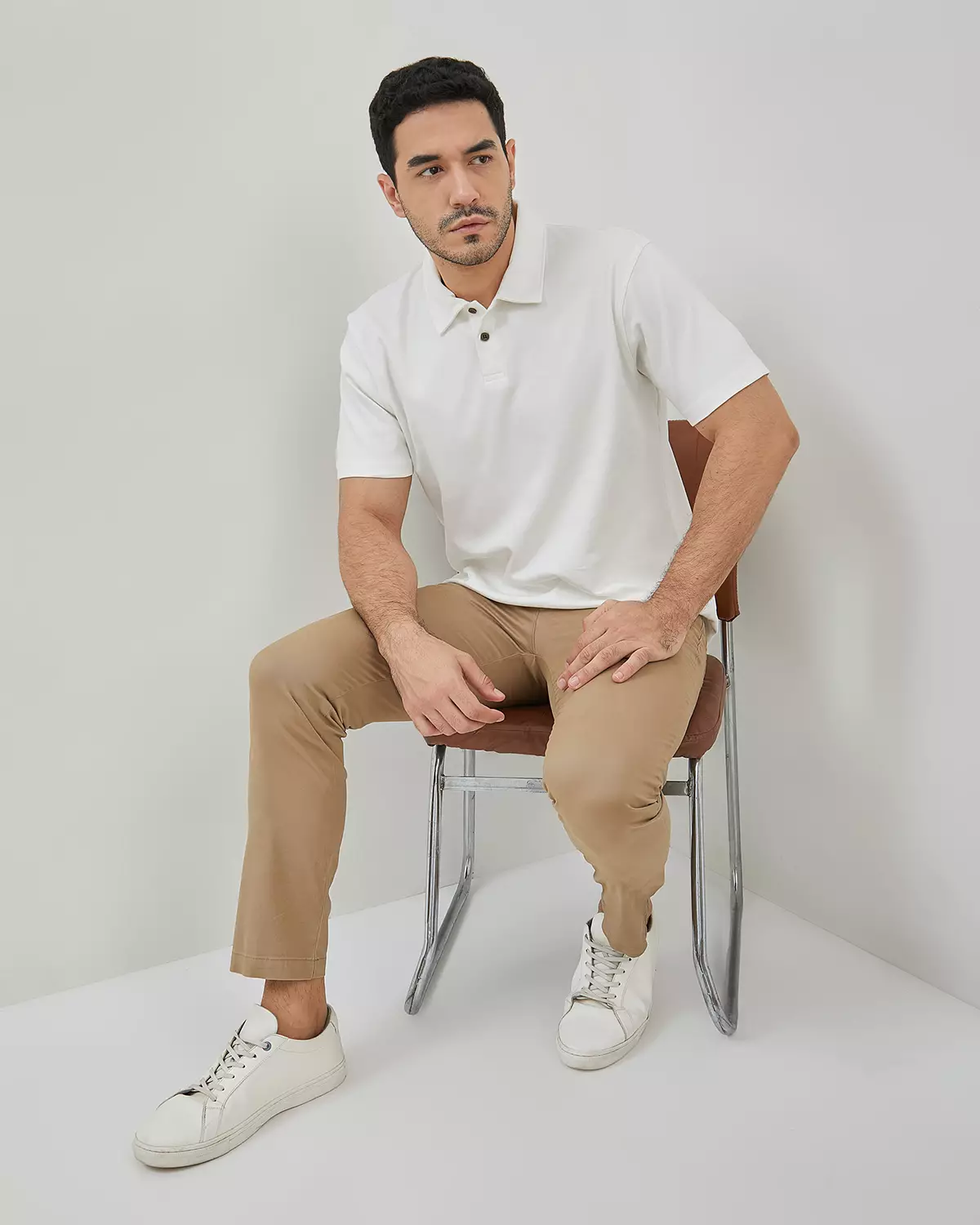 MEN'S WHITE POLO SHIRT