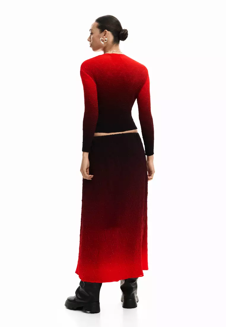 Gradient midi skirt