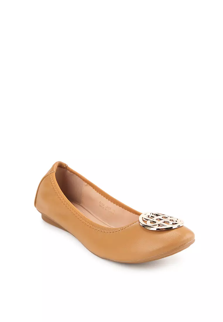 Elisa J2425-2 Flat Shoes Brown