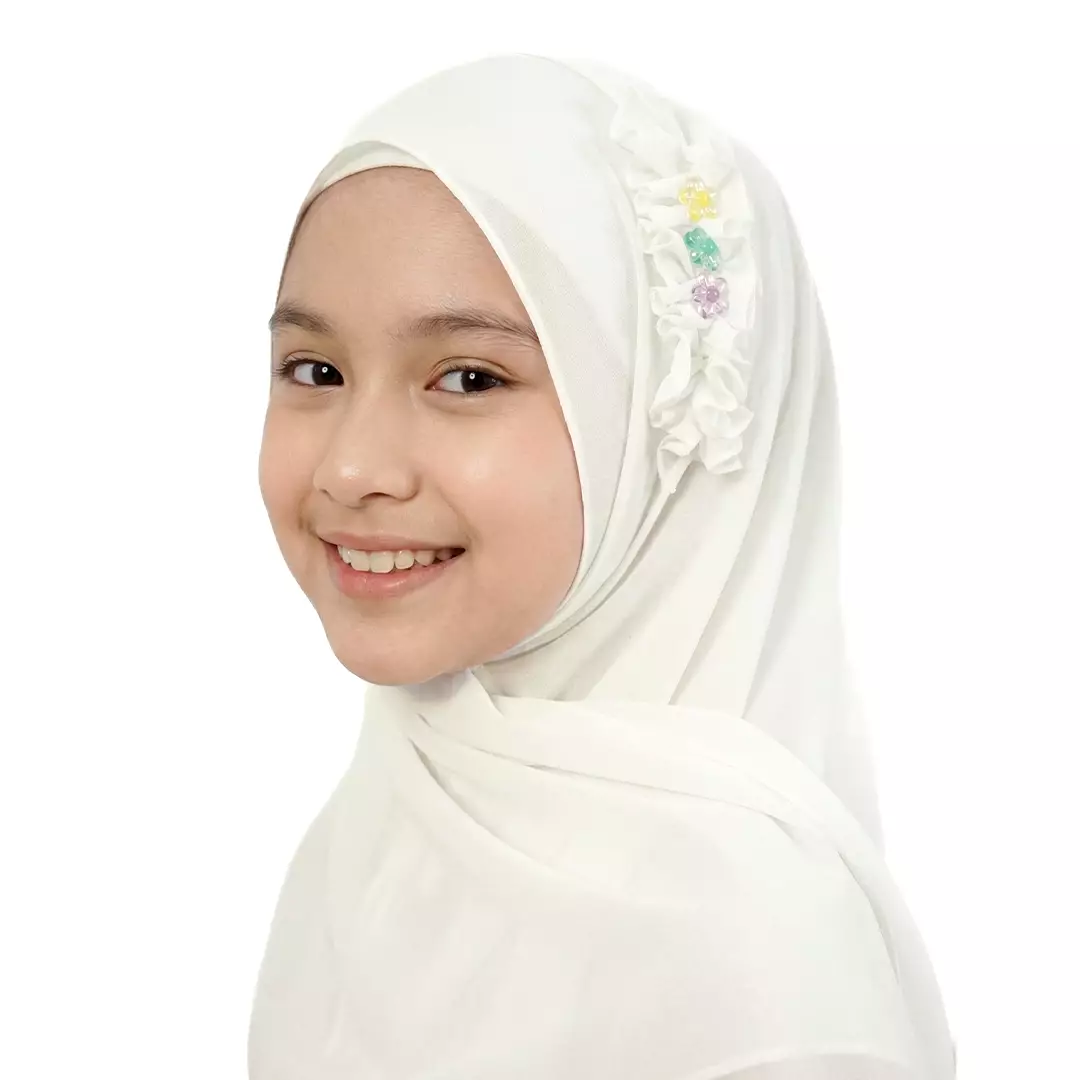 Rabbani - Kerudung Pashmina Instan Anak Pastan Bani Shafia Exclusive - Cloud Dancer