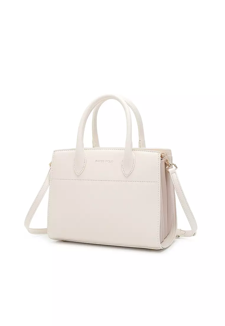 Women's Top Handle Bag / Sling Bag / Crossbody Bag - White