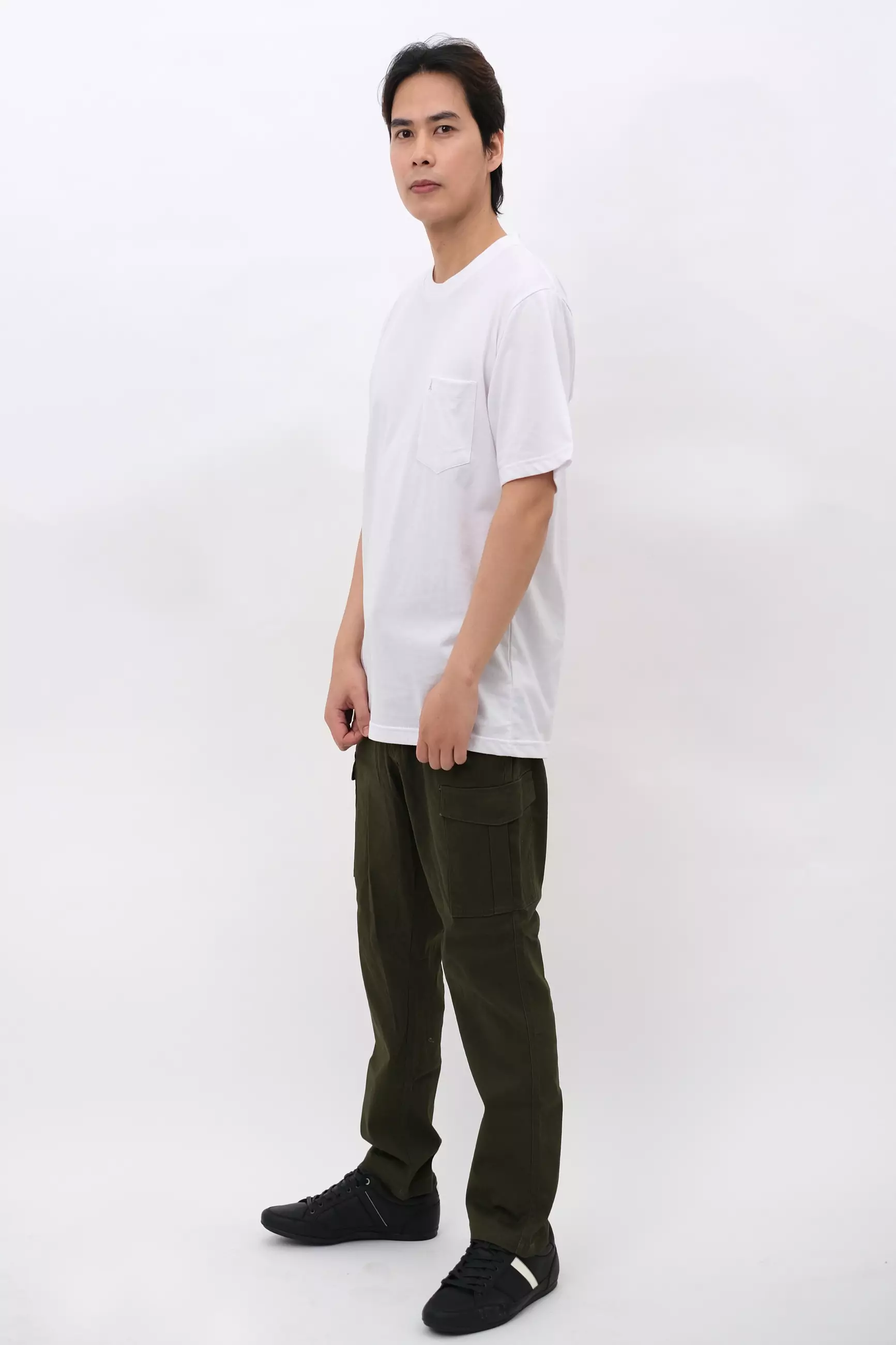 Andre Michel Kaos Oblong Putih Kantong 3430