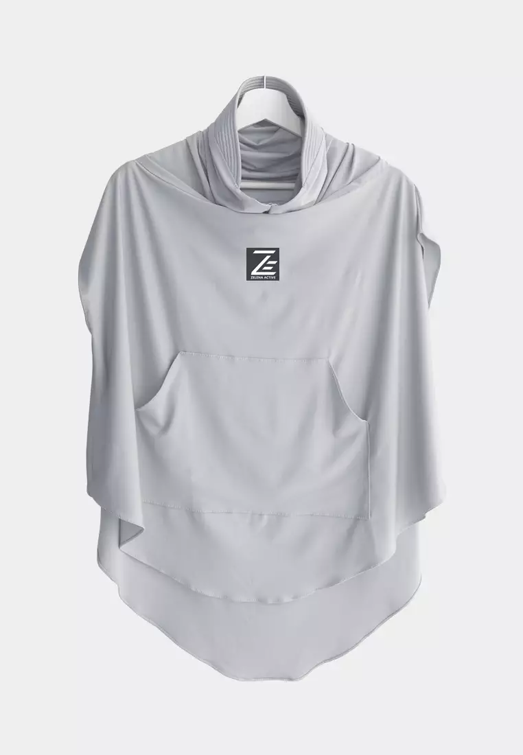 Zelena - Vivian Sport Hijab | Rompi Hijab Vest Olahraga - Grey